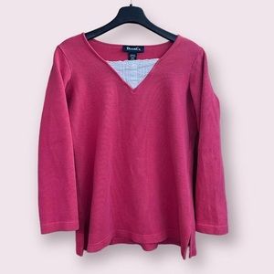 pink lace long sleeve sweater